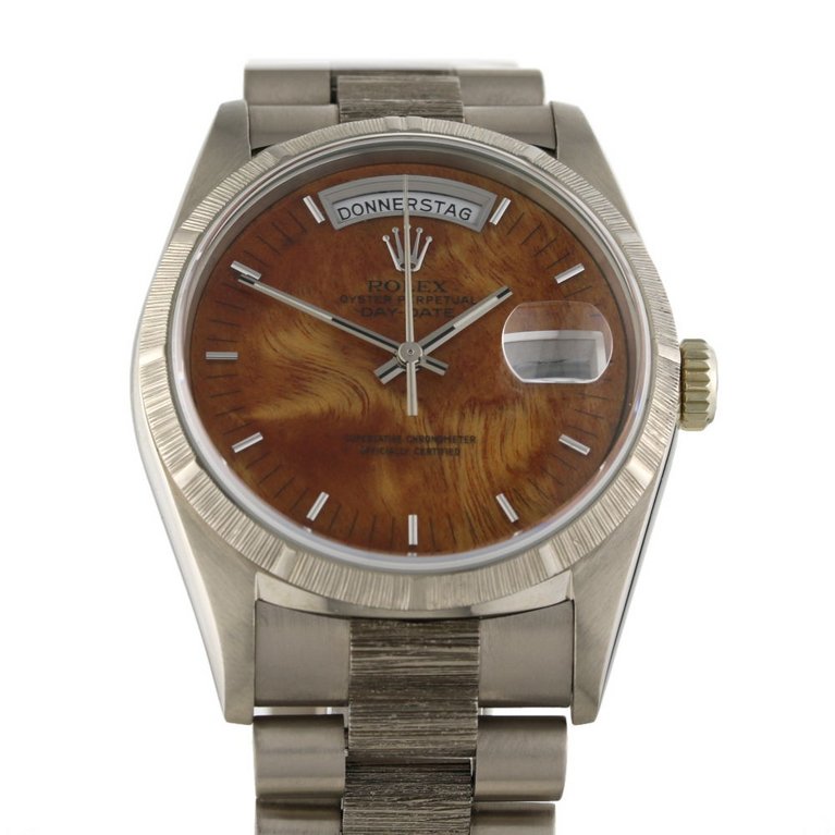 Rolex Day-Date Wood Dial Borke Finish Ref.18039 very rare