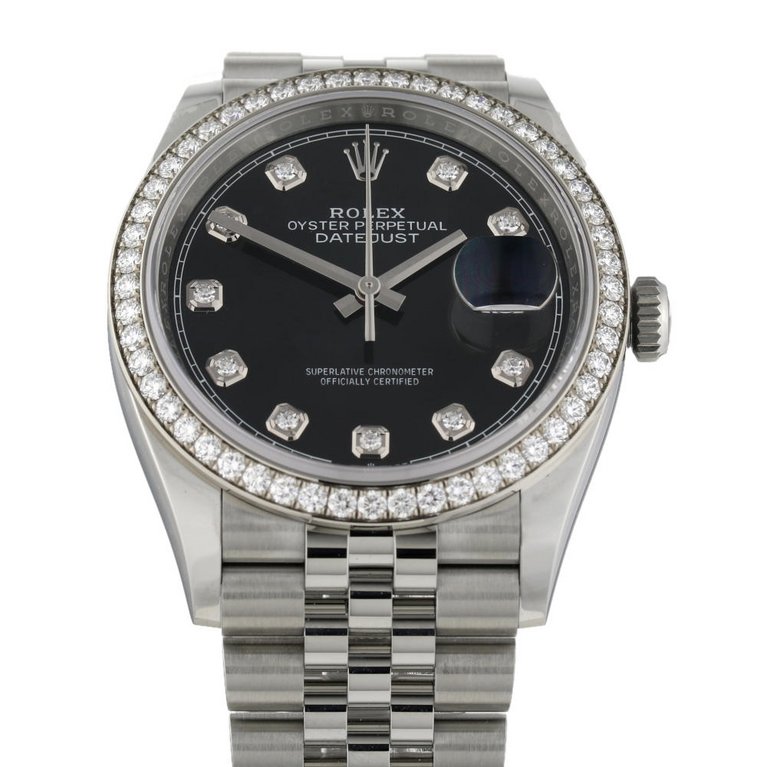 Rolex Datejust 36 Black Dial Diamond Ref.126284RBR