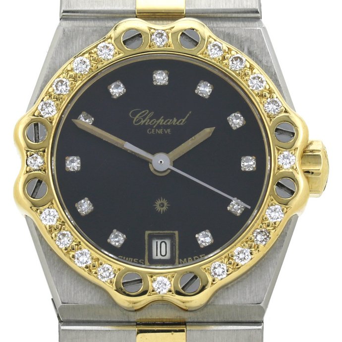 Chopard St. Moritz Ladies Two Tone 18K Factory Diamonds