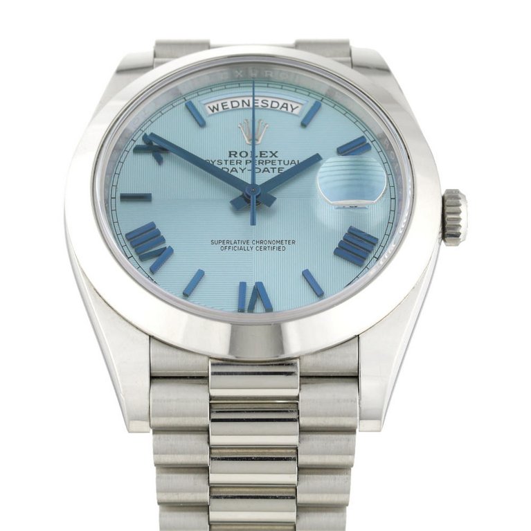 Rolex Day-Date 40 Platin Ice Blue