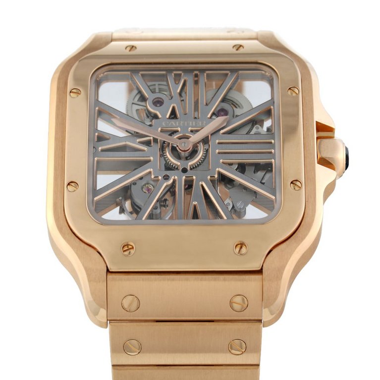 Cartier Santos Skeleton Rosegold