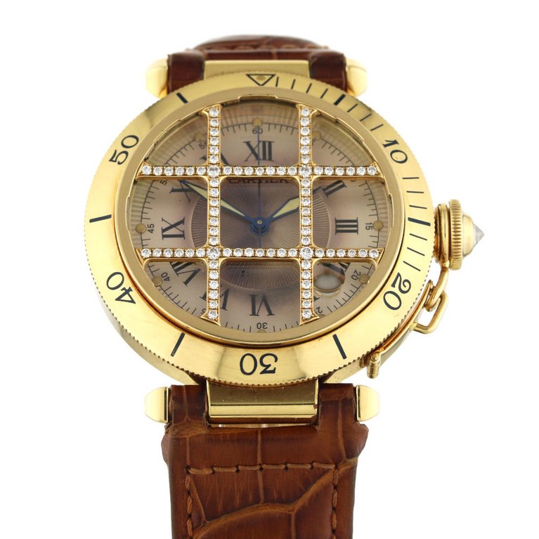 Cartier Pasha Grille Diamonds Ref.1023
