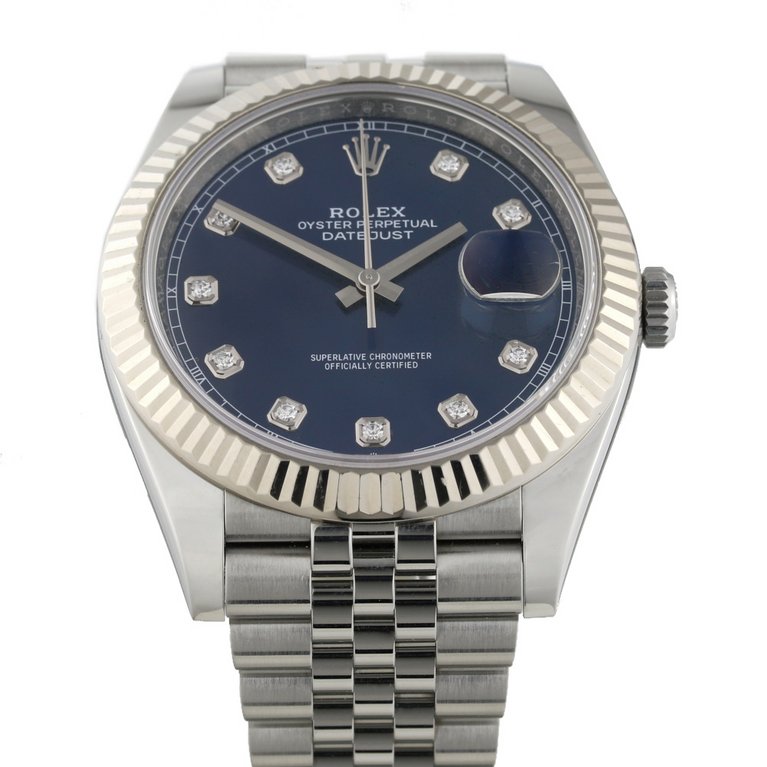 Rolex Datejust 41 Blue Dial Diamond Ref.126334