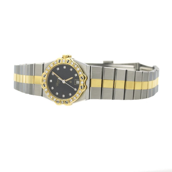 Chopard St. Moritz Ladies Two Tone 18K Factory Diamonds