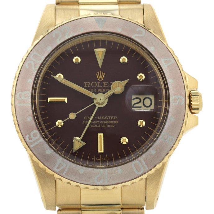 Rolex GMT-Master Tigerauge Vintage Plexi Nipple Dial Ref.1675